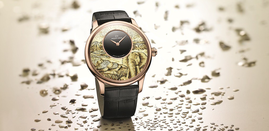 Jaquet Droz Petite Heure Minute Mosaic Elephant